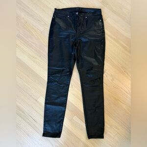 Banana Republic Curvy High-Rise Skinny Jeans - Black with a sheen.  Size 12 Tall